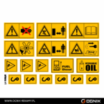 Naklejki informacyjne BHP