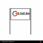 Tablica informacyjna 0,5x0,9m z blachy ocynkowanej