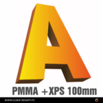 Litera styropianowa XPS z licem pleksi 100mm