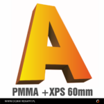 Litera styropianowa XPS z licem pleksi 60mm