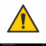 Naklejka znak podłogowy "Ogólny znak ostrzegawczy"