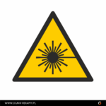 Naklejka "Ostrzeżenie przed wiązką lasera"